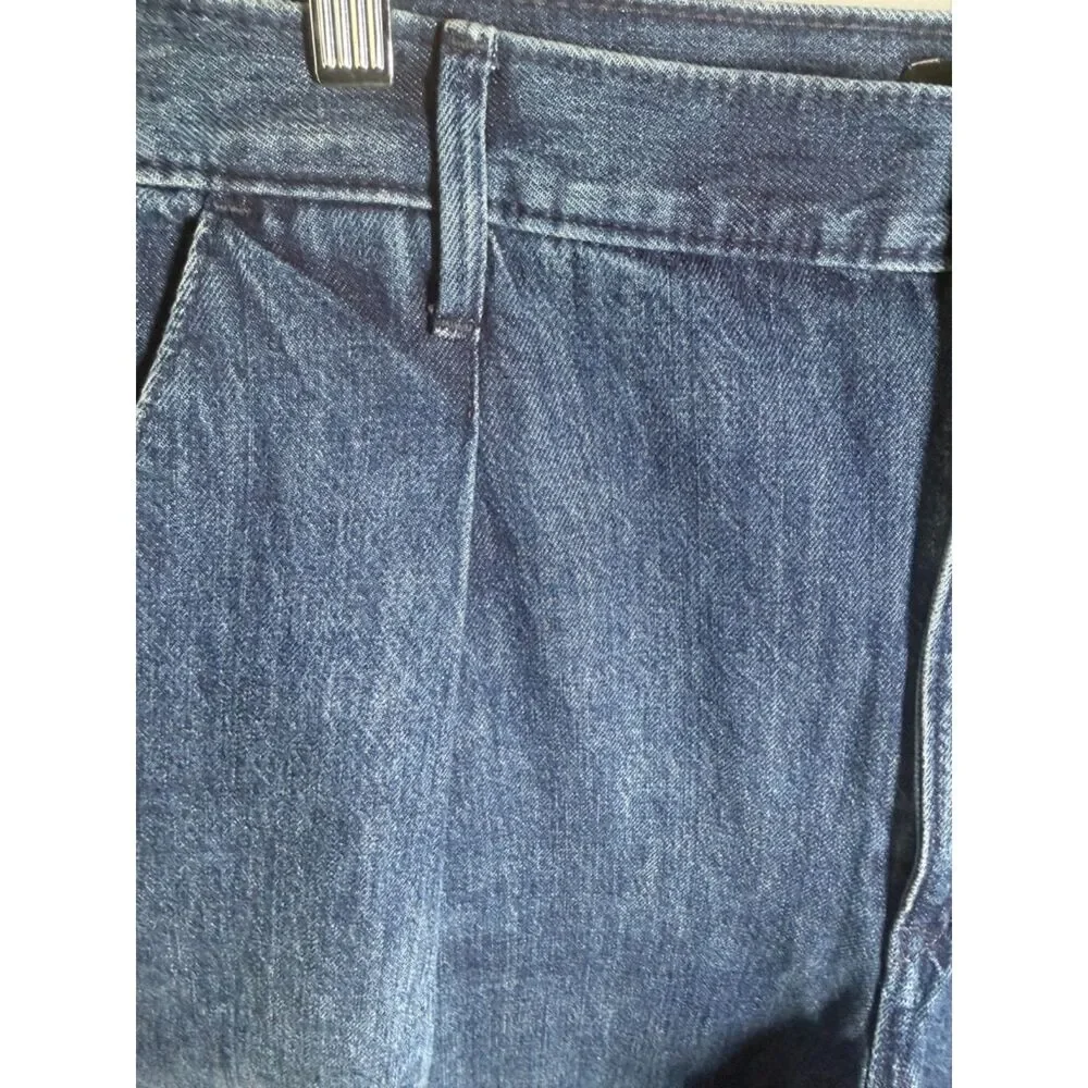 Banana Republic Premium Denim High-Rise Relaxed Wide-Leg Jeans Size 33